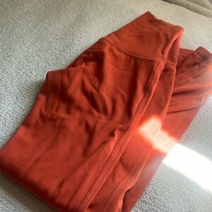 Orange Lululemon leggings